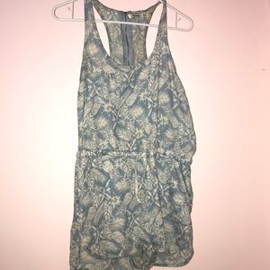 Tropical printed romper